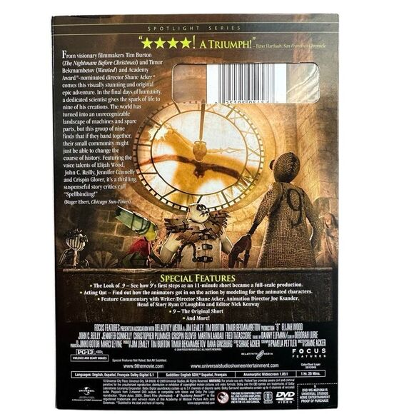 9 (DVD, Focus Features Spotlight Series, Tim Burton) - Picture 2 of 5